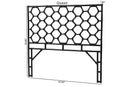 Alecia Bohemian Black Rattan Queen Size Standalone Headboard Baxton