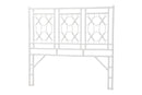 Genia Bohemian White Rattan Queen Size Standalone Headboard Baxton