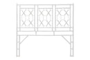 Genia Bohemian White Rattan Queen Size Standalone Headboard Baxton