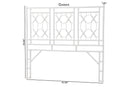Genia Bohemian White Rattan Queen Size Standalone Headboard Baxton