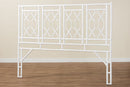 Genia Bohemian White Rattan King Size Standalone Headboard Baxton