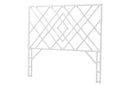Leighton Bohemian White Rattan Queen Size Standalone Headboard Baxton