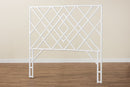 Leighton Bohemian White Rattan Queen Size Standalone Headboard Baxton
