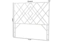 Leighton Bohemian White Rattan Queen Size Standalone Headboard Baxton