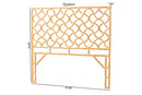 Sentir Bohemian Natural Rattan Queen Size Standalone Headboard Baxton