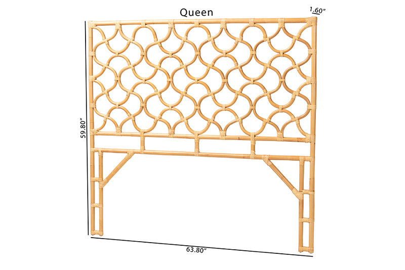 Sentir Bohemian Natural Rattan Queen Size Standalone Headboard