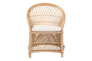 Colburn Bohemian Natural Braided Rattan Arm Chair Baxton