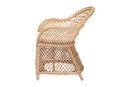 Colburn Bohemian Natural Braided Rattan Arm Chair Baxton