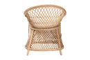 Colburn Bohemian Natural Braided Rattan Arm Chair Baxton