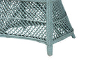 Colburn Bohemian Light Blue Braided Rattan Arm Chair Baxton