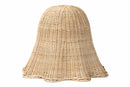 Anesa Bohemian Natural Scalloped Rattan Pendant Lampshade Baxton
