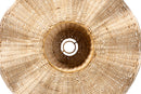 Ally Bohemian Natural Scalloped Rattan Pendant Lampshade Baxton