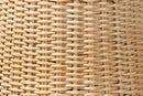 Ally Bohemian Natural Scalloped Rattan Pendant Lampshade Baxton