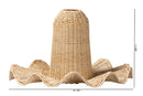 Ally Bohemian Natural Scalloped Rattan Pendant Lampshade Baxton