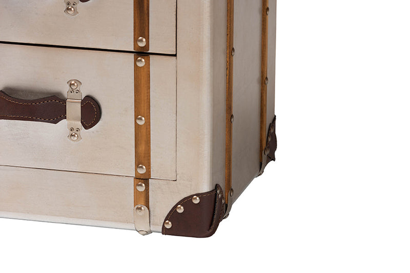 Tessa Matte Bronze 3-Drawer Cabinet Baxton