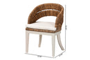 Turner Bohemian Natural Seagrass and Mahogany Wood Dining Chair Baxton