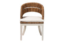 Turner Bohemian Natural Seagrass and Mahogany Wood Dining Chair Baxton
