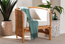 Penelope Bohemian Light Honey Rattan Accent Chair Baxton