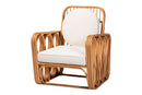 Lianna Bohemian Light Honey Rattan Arm Chair Baxton