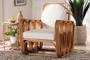 Lianna Bohemian Light Honey Rattan Arm Chair Baxton