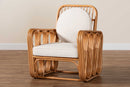 Lianna Bohemian Light Honey Rattan Arm Chair Baxton
