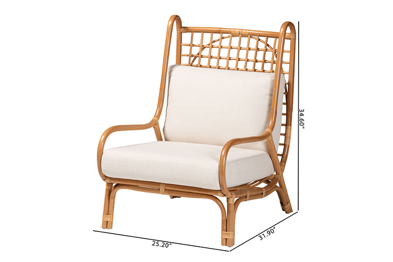 Rosita Bohemian Light Honey Rattan Accent Chair