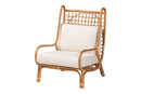 Rosita Bohemian Light Honey Rattan Accent Chair Baxton