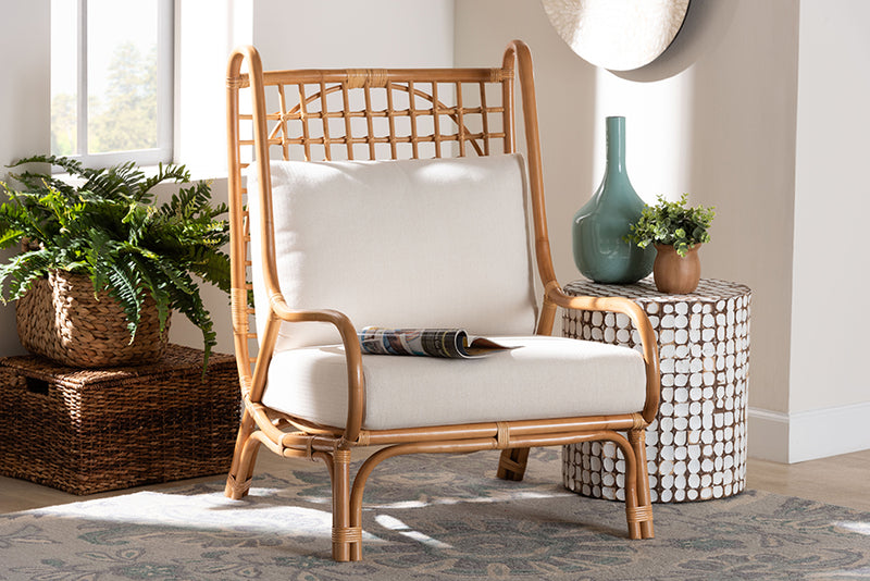 Rosita Bohemian Light Honey Rattan Accent Chair