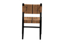 Morris Bohemian Paper Loom and Black Mahogany Wood Dining Chair Baxton