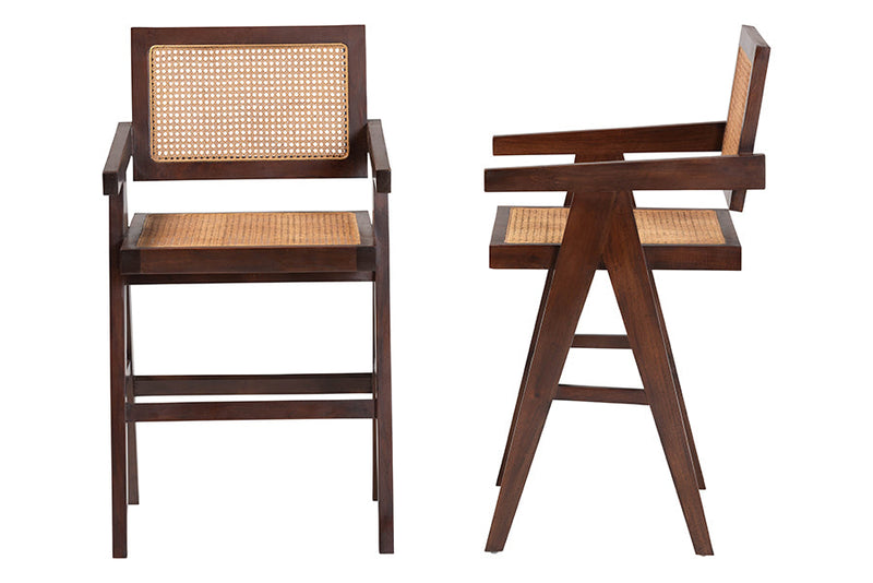 Idriya Natural Rattan Counter Stool Baxton