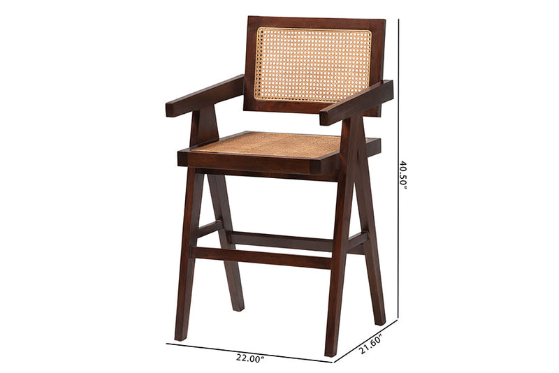 Idriya Natural Rattan Counter Stool Baxton