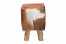 Raniya Genuine Goat Leather Footstool Baxton