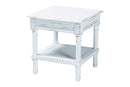 Arcadia Traditional White Wood End Table Baxton