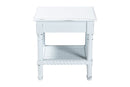 Arcadia Traditional White Wood End Table Baxton