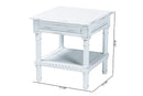 Arcadia Traditional White Wood End Table Baxton