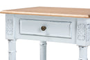 Rowen Two-Tone White and Natural Brown 1-Drawer End Table Baxton