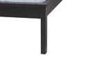 Levron Ebony Black Wood Queen Size Wingback Platform Bed Baxton