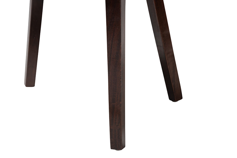 Charlotte Bohemian Seagrass and Dark Brown Wood Dining Chair