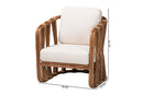 Nurten Bohemian Natural Rattan and Seagrass Arm Chair Baxton