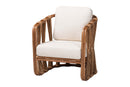Nurten Bohemian Natural Rattan and Seagrass Arm Chair Baxton