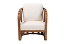 Nurten Bohemian Natural Rattan and Seagrass Arm Chair Baxton