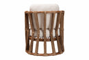 Nurten Bohemian Natural Rattan and Seagrass Arm Chair Baxton