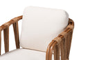 Nurten Bohemian Natural Rattan and Seagrass Arm Chair Baxton