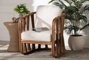 Nurten Bohemian Natural Rattan and Seagrass Arm Chair Baxton