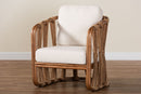Nurten Bohemian Natural Rattan and Seagrass Arm Chair Baxton