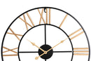 Marquis Two-Tone Black and Gold Metal Wall Clock Baxton