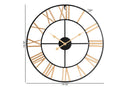 Marquis Two-Tone Black and Gold Metal Wall Clock Baxton