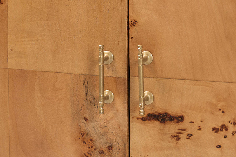 Raina Natural Mappa Burl Wood Storage Cabinet Baxton