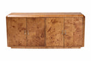 Rebecca Natural Mappa Burl Wood 4-Door Sideboard Buffet Baxton