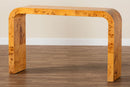 Willis Natural Light Mappa Burl Wood Console Table Baxton